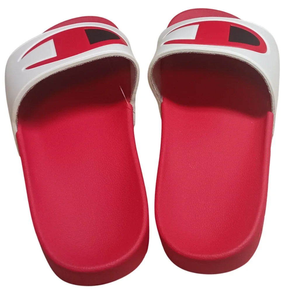 Champion Ipo Classic CB Scarlet Mens Red White Black Sandals Slides Size 11 New